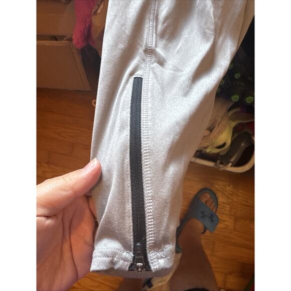 Under Armour Pants Mens Large HeatGear Loose Fit Athletic Track Zipper Pockets - Picture 3 of 6